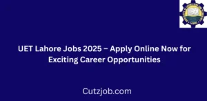 UET Lahore Jobs 2025 Apply Online Now